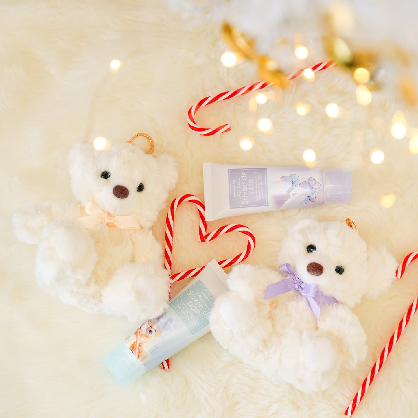【11月10日12時発売】サヴォンアンドカンパニー ハンドクリーム50g・ぬいぐるみキーホルダー付 サヴォンドゥスイート