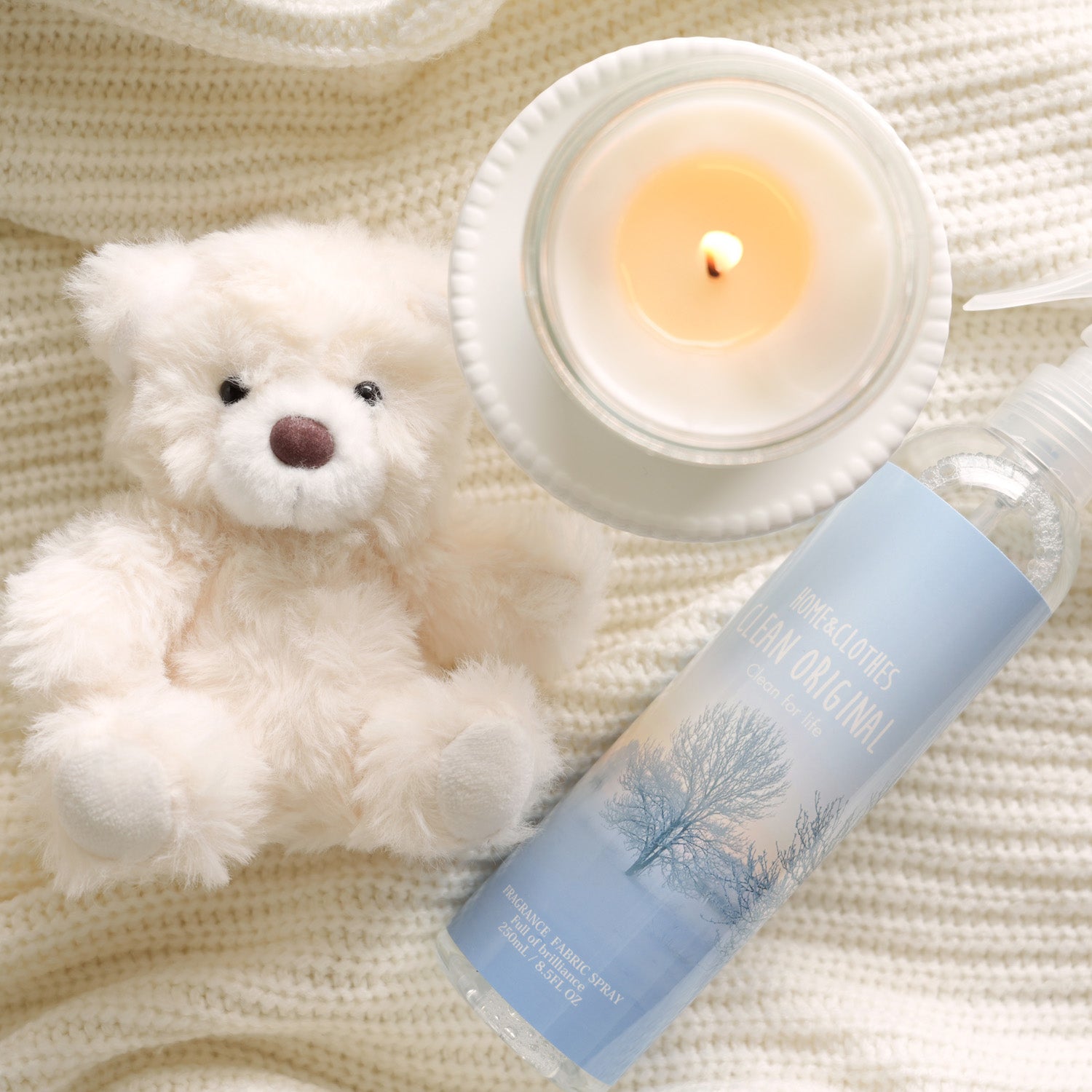 クリーンオリジナル フレグランスファブリックスプレー フルオブブリリアンス ぬいぐるみセット ベア(スプレー250mL /ぬいぐるみ:1個)