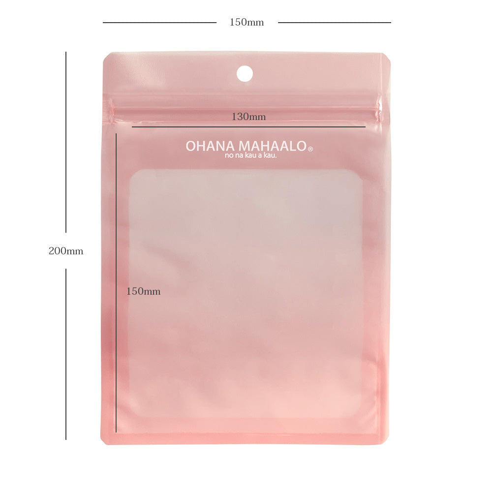 オハナマハロ透明チャック付きヒラ袋