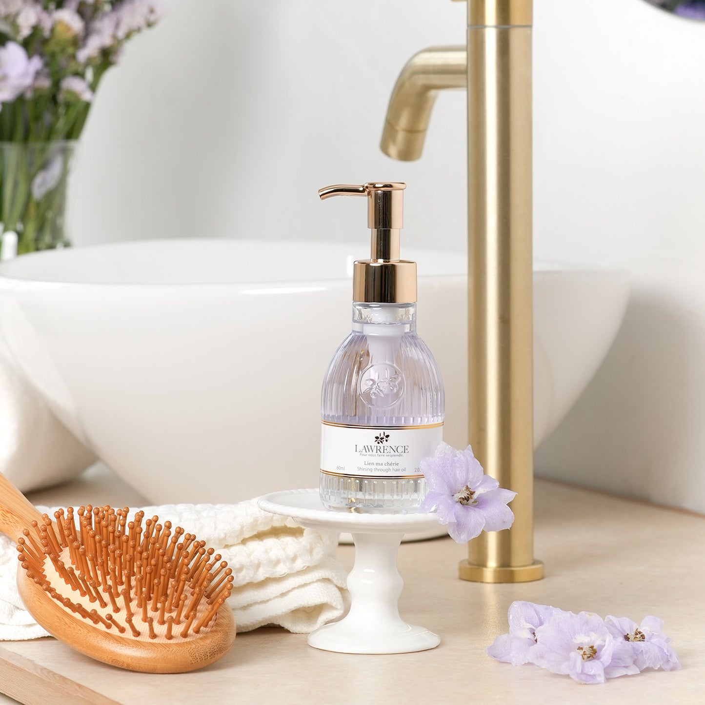 【8月7日12時発売】ロウレンス シャイニングスルーヘアオイル リアンマシェリ(レイヤードモイストタイプ) 60mL