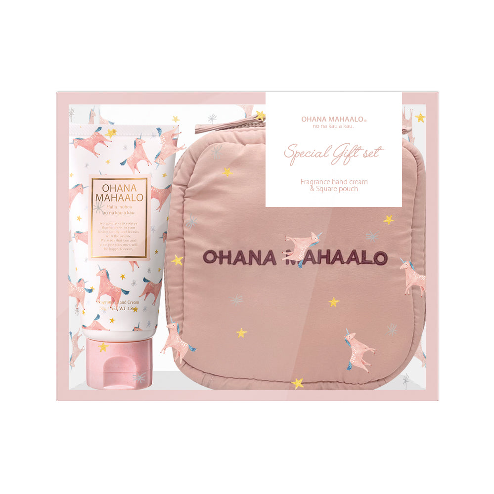 オハナ・マハロ オールウェイズアンドフォーエバーラブリー ハリーア ノヘア(ハンドクリーム50g・スクエアポーチ1個)