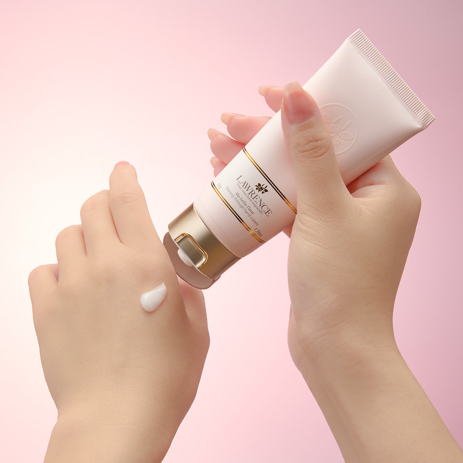 【2月9日12時発売】ロウレンス　シャイニングスルーハンドクリーム　オリジナルハンカチギフト　マベルフルール(ハンドクリーム50g / オリジナルハンカチ1枚)