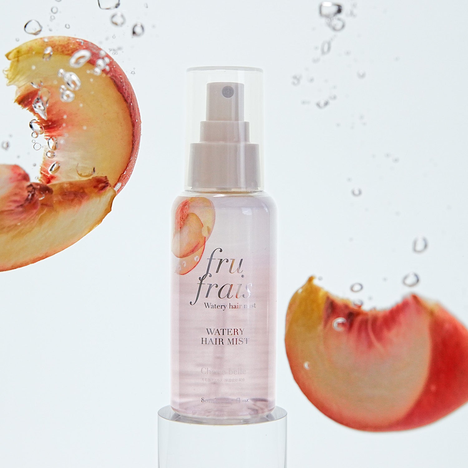 【9月24日12時発売】フルフレ　フレグランス　ウォータリーヘアミスト〈シェリーベル〉（ピーチの香り）80mL