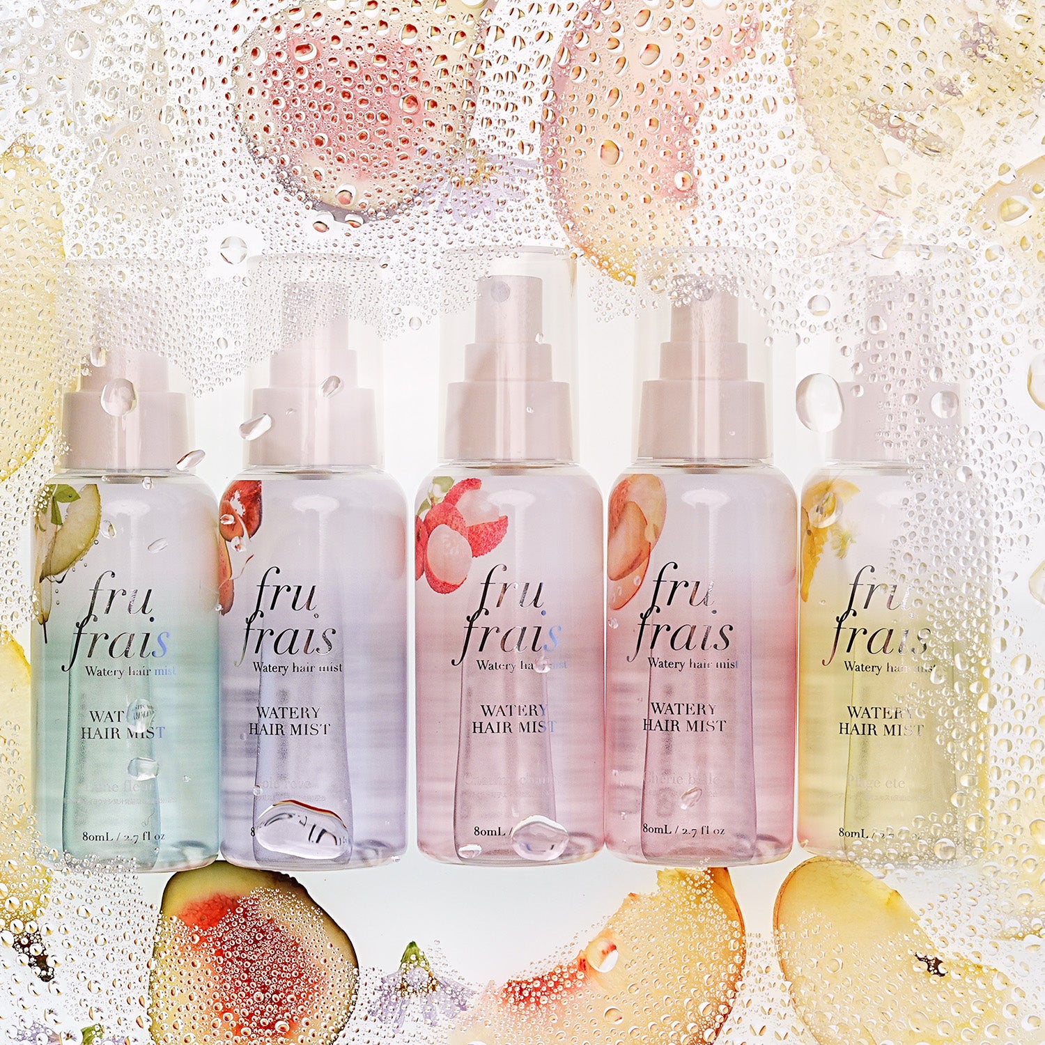 【9月24日12時発売】フルフレ　フレグランス　ウォータリーヘアミスト〈シェリーベル〉（ピーチの香り）80mL