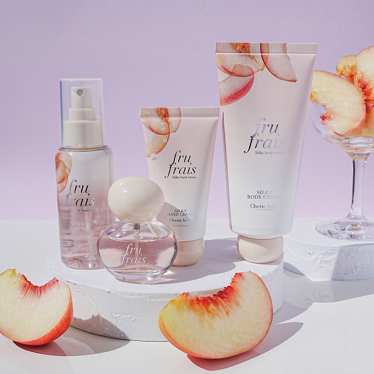 【9月24日12時発売】フルフレ　フレグランス　ウォータリーヘアミスト〈シェリーベル〉（ピーチの香り）80mL