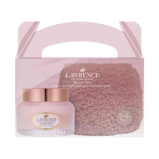 【11月10日12時発売】ロウレンス　ナイト　モイスチャライザー＆オリジナルルームソックス　マベルフルール　ナイトモイスチャライザー45g / ルームソックス1組