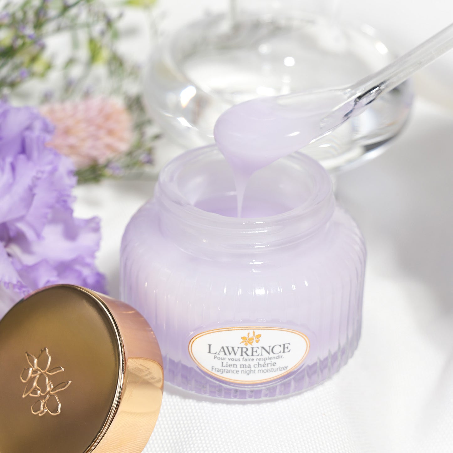 【11月10日12時発売】ロウレンス　ナイト　モイスチャライザー＆オリジナルルームソックス　リアンマシェリ　ナイトモイスチャライザー45g / ルームソックス1組