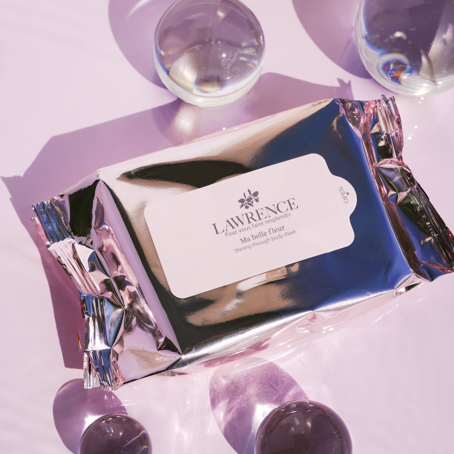 【3月9日12時発売】ロウレンス　シャイニングスルーボディシート　マベルフルール［ボディ用拭きとり化粧水］20枚入り
