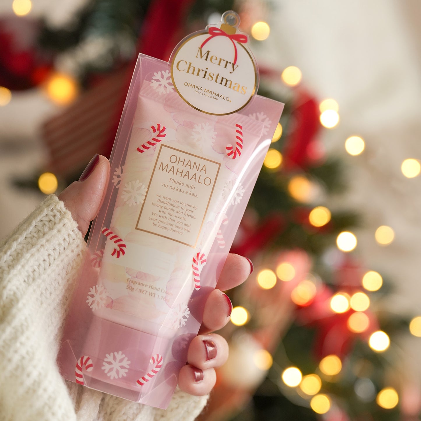 【11月10日12時発売】限定Xmasパッケージ：オハナ・マハロ　フレグランス　ハンドクリーム　ピカケ　アウリィ　50g